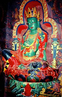Green Tara, Kumbm, Gyantse, Tibet, 1993.JPG